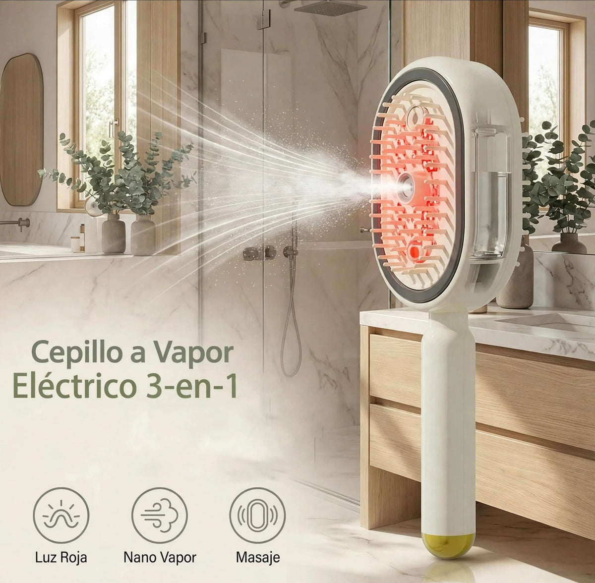 "Cepillo a vapor: Pelo liso y sin frizz en 5 minutos"